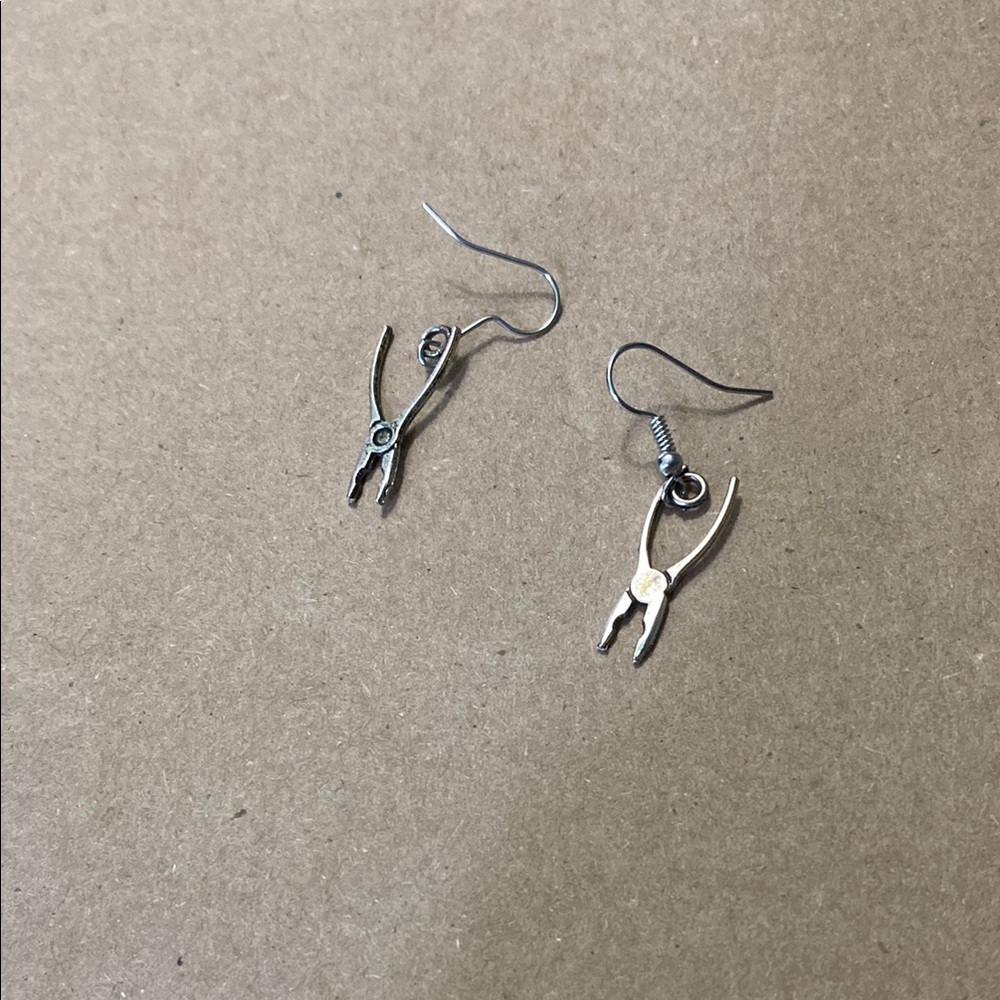 Silver Pliers Earrings